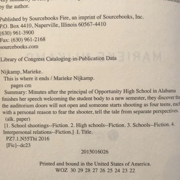 This Is Where It Ends by Marieke Nijkamp Hardcover with Dust Jacket - Picture 8 of 15